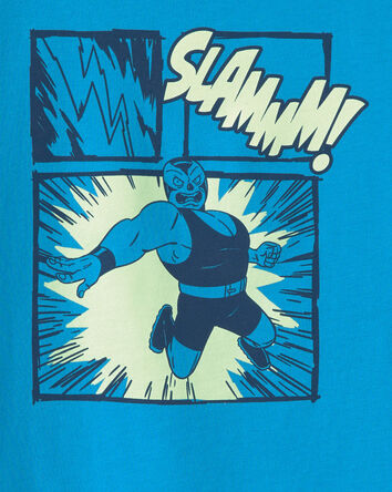 Gar&ccedil;ons - T-shirt manches longues &agrave; imprim&eacute; &laquo;Slam&raquo; &ndash; Bleu, 