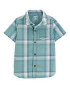 Enfant en bas âge Chemise boutonnée à manches courtes à motif écossais, image 1 sur 3 diapositives