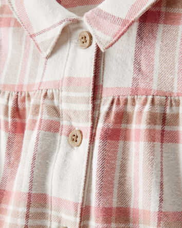 Bébé fille - Ensemble 2 pièces robe à manches longues – Motif écossais, 