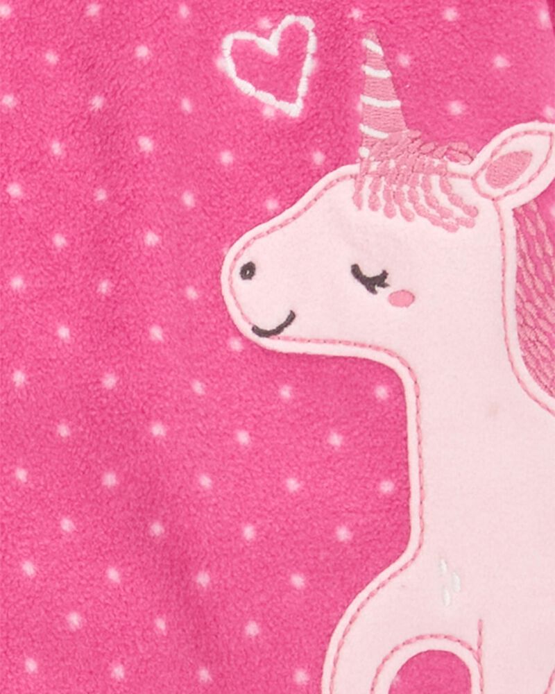 Toddler 1-Piece Unicorn Fleece Footie Pyjamas, image 2 of 4 slides