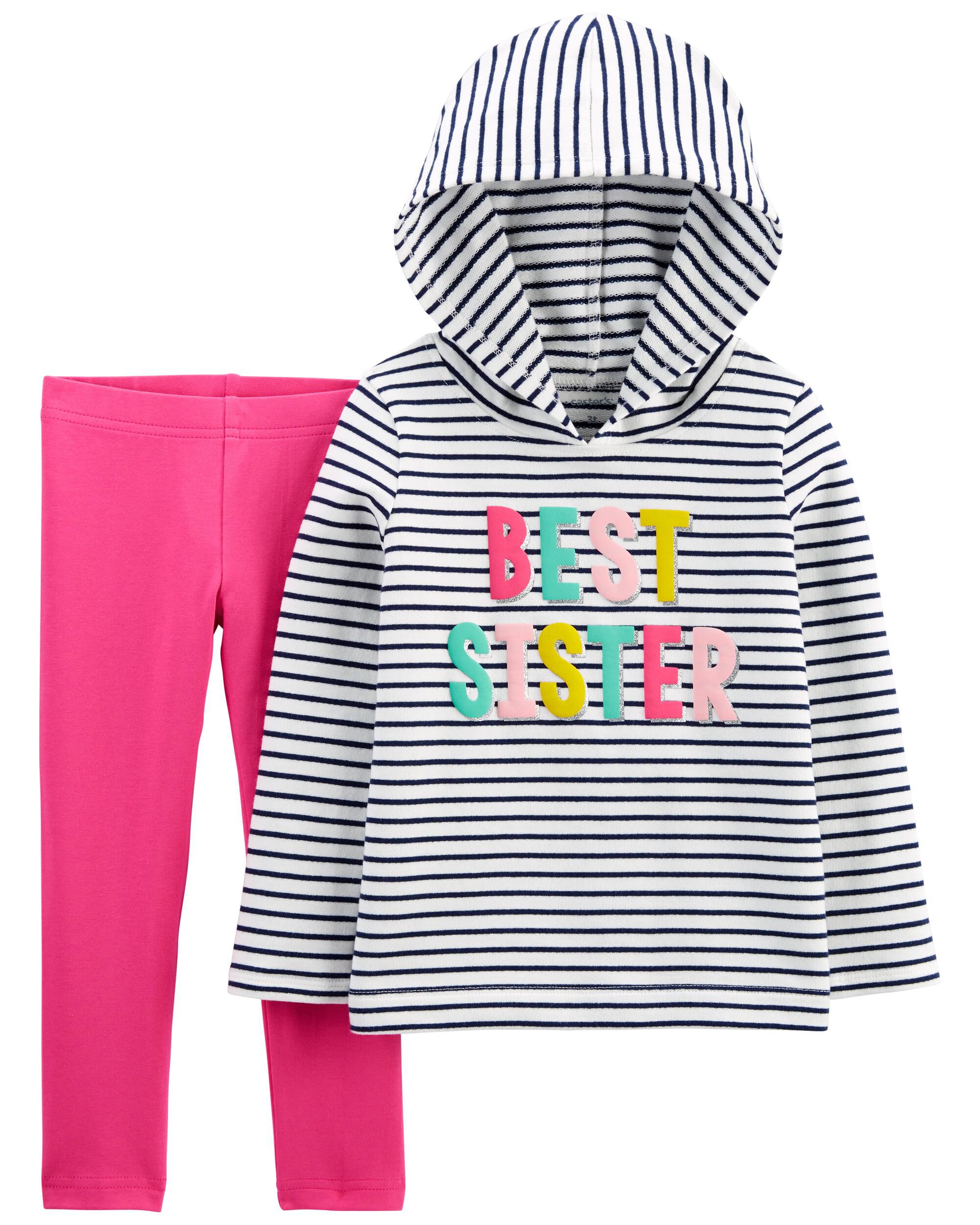 2 Piece Best Sister Hoodie Legging Set