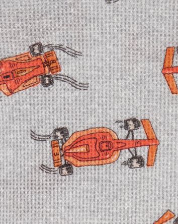 Garçons - Pyjama 2 pièces décontracté en tricot gaufré à voitures de course - Gris, 
