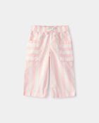 B&eacute;b&eacute; fille - Pantalon &agrave; rayures - Rose/Ivoire, image 1 sur 4 diapositives