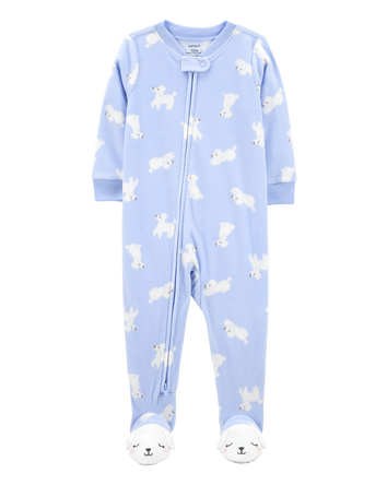 Toddler 1-Piece Dog Fleece Footie Pyjamas, 