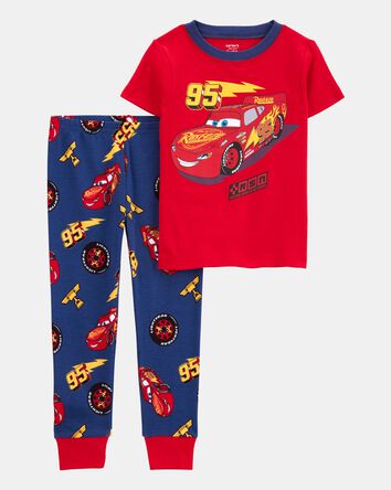 Toddler Boy Cars Snug Fit Cotton 2-Piece Pyjamas - Red, 