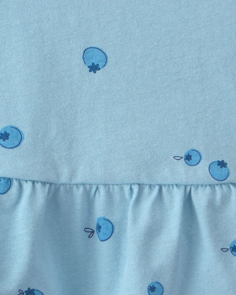 Baby Girl Blueberry Peplum Tank Top - Blue, image 2 of 3 slides