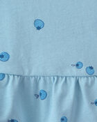 Baby Girl Blueberry Peplum Tank Top - Blue, image 2 of 3 slides