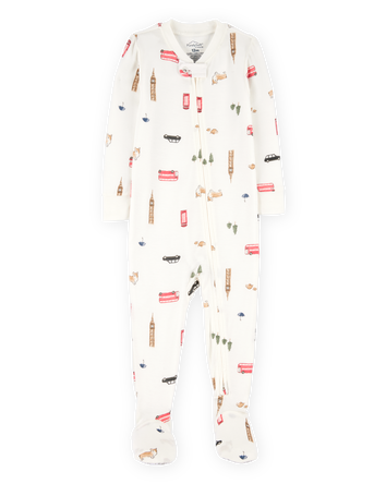 Baby London Print PurelySoft 1-Piece Pyjamas, 