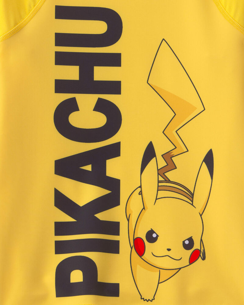 Boys Pokemon Long-Sleeve Rashguard - Yellow, image 3 of 3 slides