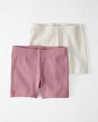 Baby Organic Cotton Ribbed Pedal Shorts, image 1 of 3 slides