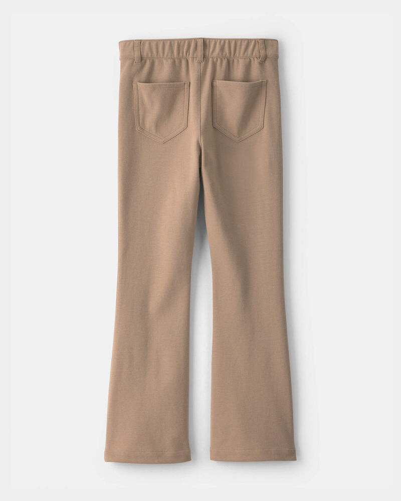 Girls Flare Uniform Pants - Khaki, image 2 of 4 slides