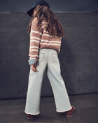 Girls Baggy Wide Leg Jeans - Ozone Wash, image 5 of 6 slides