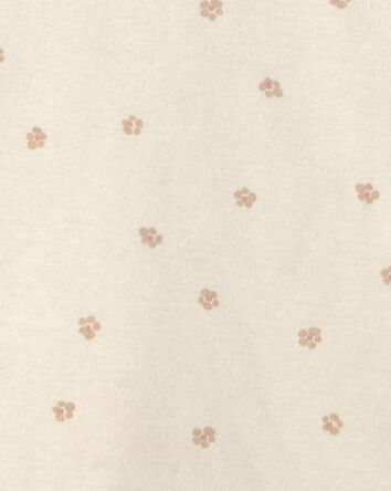 Baby Girl 3-Piece Paw Print Teddy Fleece Layering Set - Brown, 