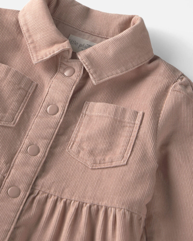 Girls Organic Cotton Corduroy Dress, image 4 of 6 slides