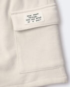 Toddler Boy Cargo Short with Pockets - Cream, image 7 of 7 slides