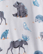 Kid Organic Cotton Pyjamas in Midnight Forest Print, image 3 of 5 slides