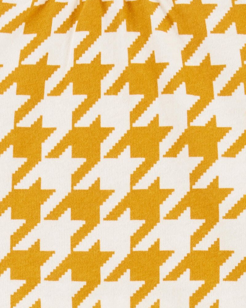 Yellow/Navy 2Piece Houndstooth Bodysuit Pant Set