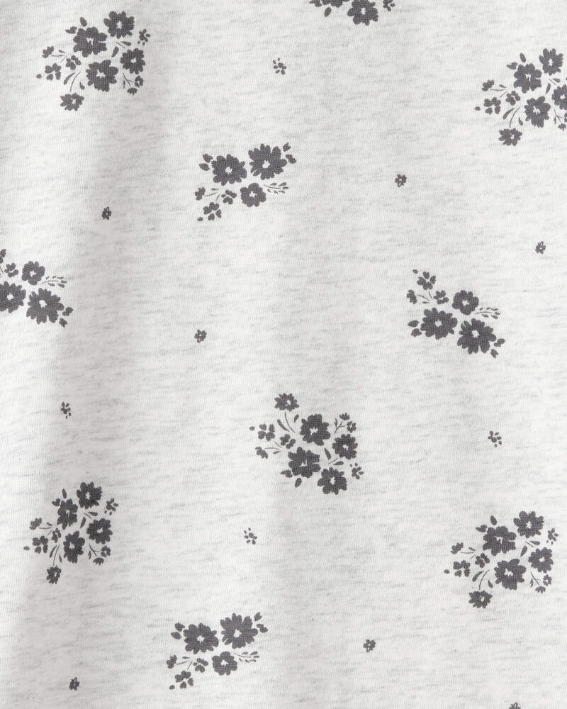 Toddler Girl Floral Top - Grey, image 2 of 3 slides