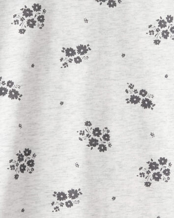 Toddler Girl Floral Top - Grey, 