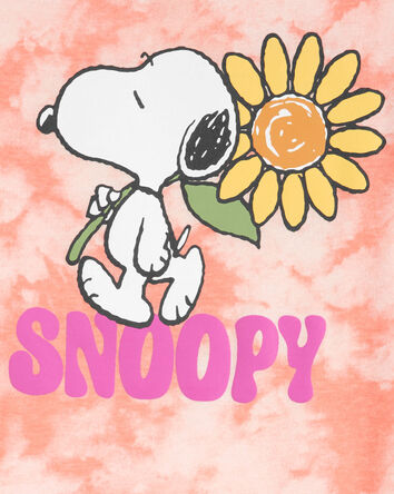 Filles - T-shirt &agrave; coupe carr&eacute;e &agrave; imprim&eacute; de Snoopy, 