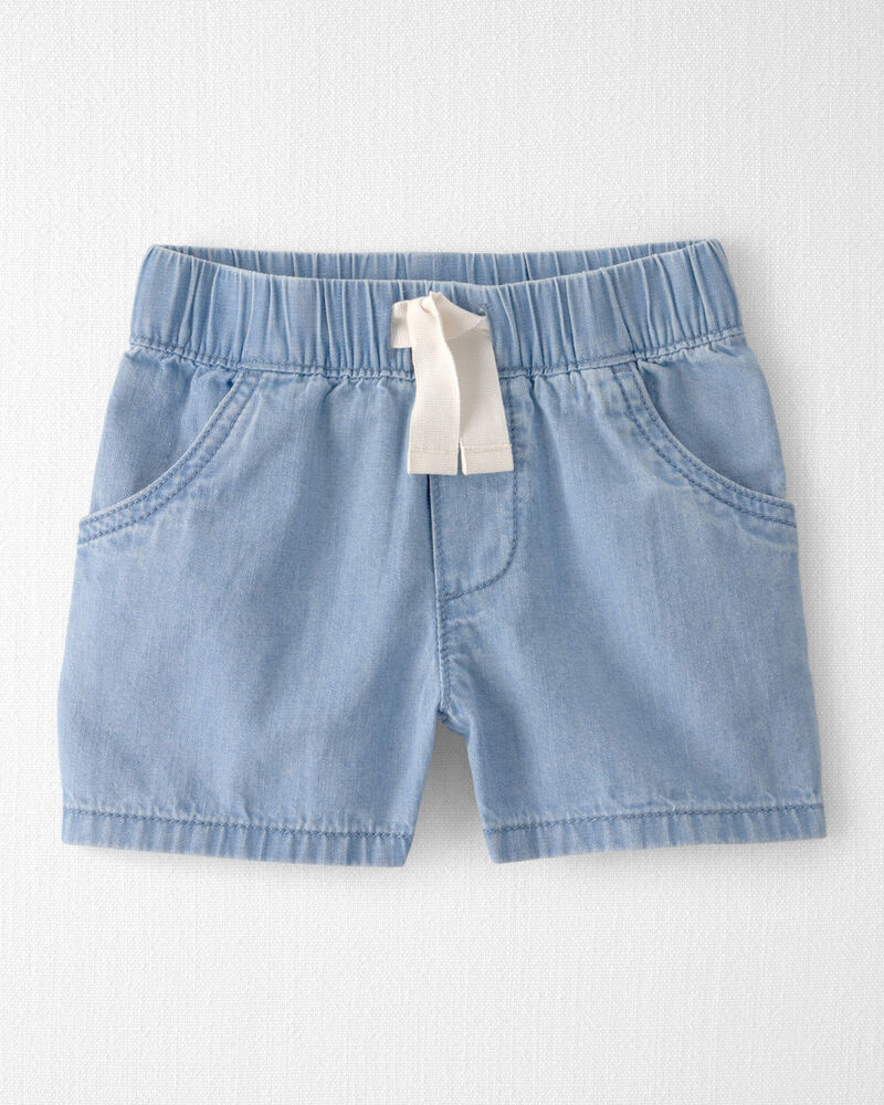 Toddler Organic Cotton Chambray Shorts, image 1 of 5 slides