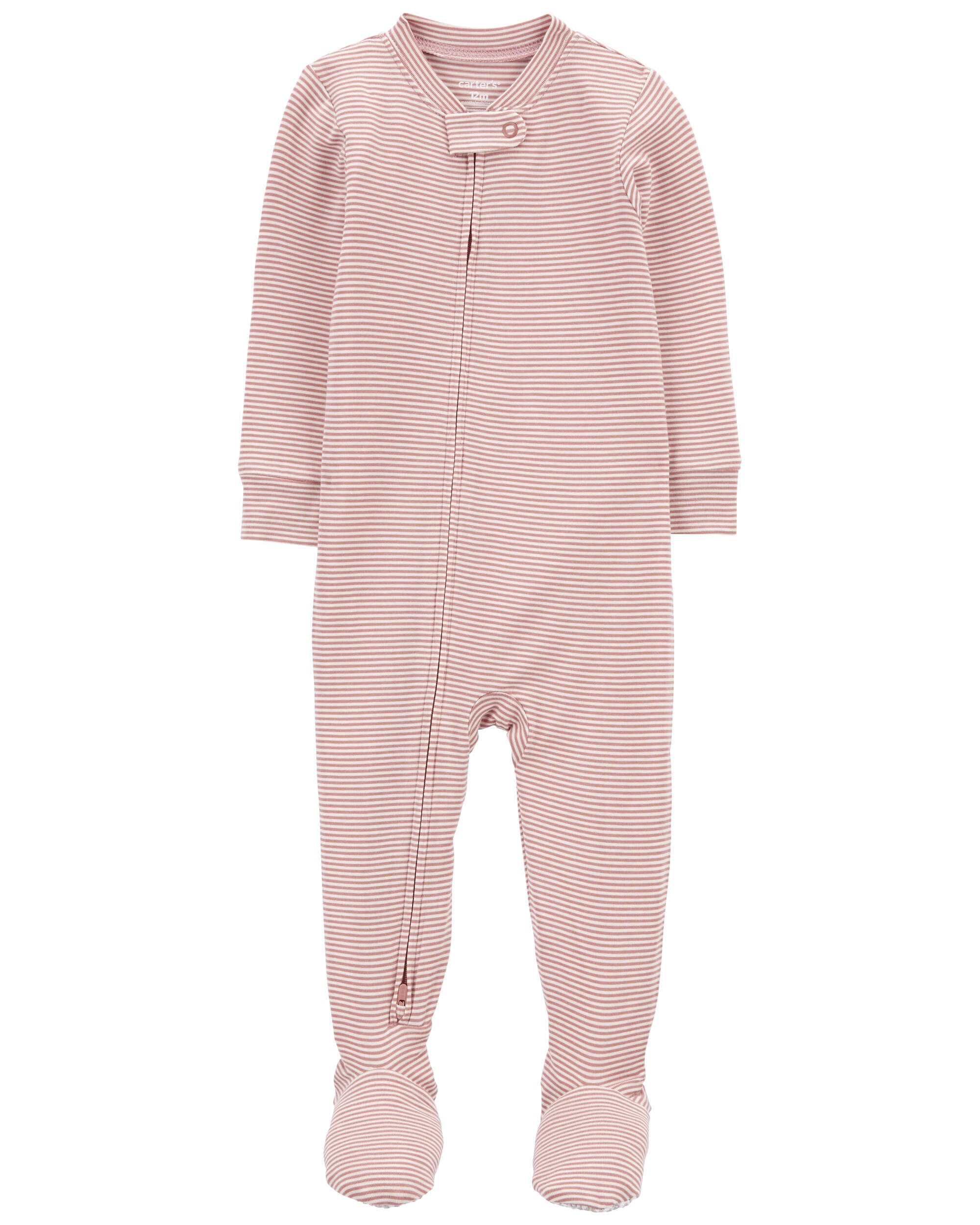 Bebe Pyjama 1 piece raye a pieds PurelySoft