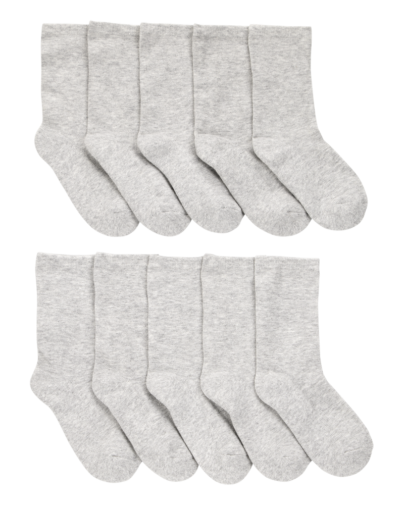 Enfant 10 paires de chaussettes mi-mollet - Gris, image 1 sur 3 diapositives
