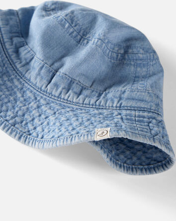 Organic Cotton Chambray Bucket Hat, 