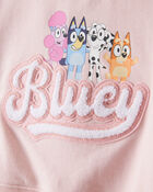 B&eacute;b&eacute; fille - Chandail sans glissi&egrave;re en jersey bouclette Bluey - Rose, image 2 sur 3 diapositives