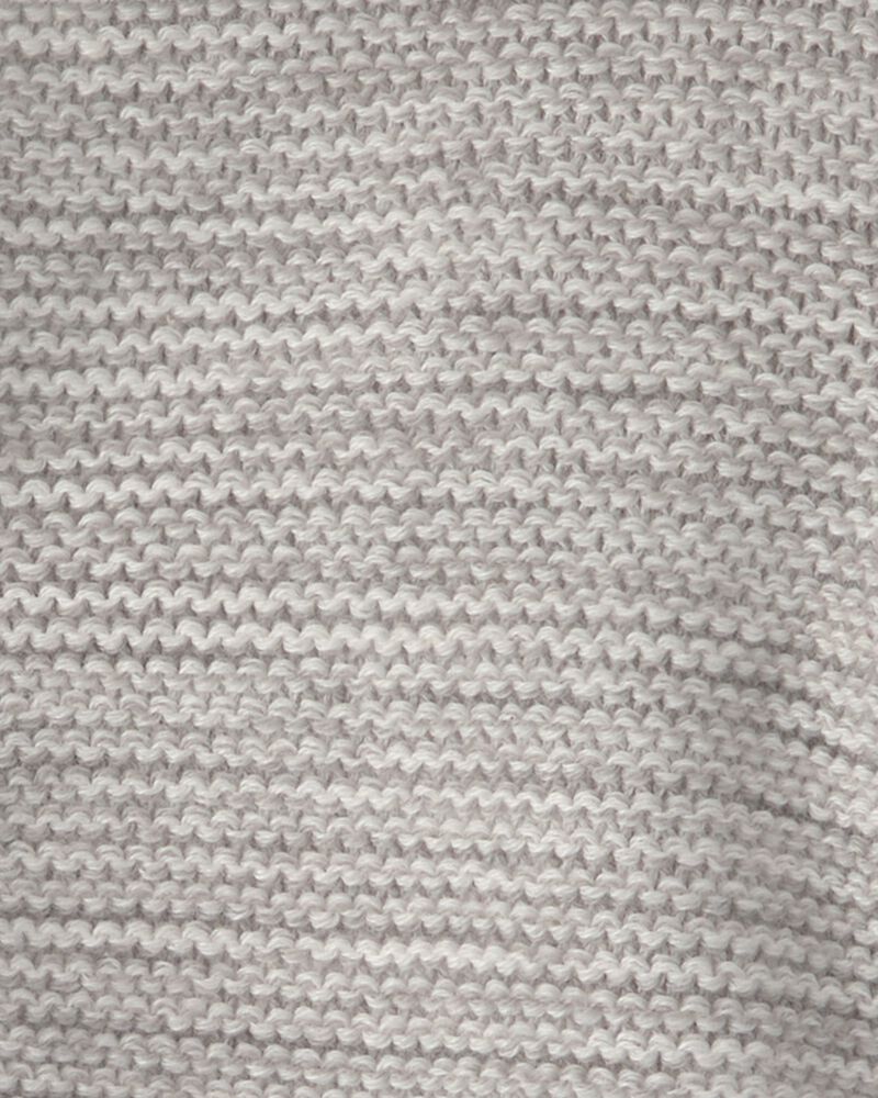 Baby Bear Sweater Knit Hooded Jacket - Grey, image 2 of 3 slides