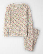 Girls 2-Piece Organic Cotton Pajamas in Floral, image 1 of 4 slides