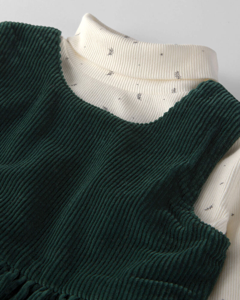 Toddler Girl 2-Piece Organic Cotton Corduroy Jumper Set, image 4 of 6 slides