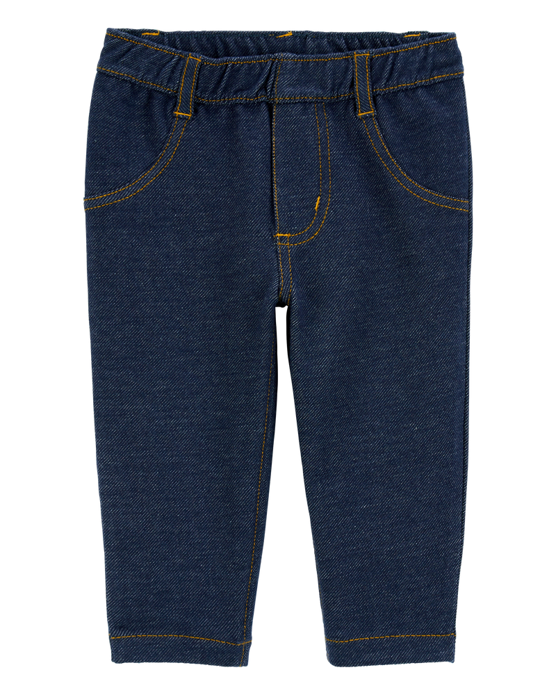 Baby Pull On Faux Denim Pants