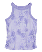 Kid Tropical Print Ribbed Tank Top - Blue, image 1 of 3 slides
