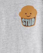 Toddler Boy Stud Muffin Long-Sleeve Graphic Tee - Grey, image 2 of 3 slides
