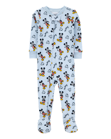 Baby 1-Piece Mickey Mouse 100% Snug Fit Cotton Footie Pyjamas, 