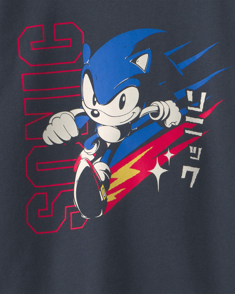 Boys Sonic The Hedgehog&trade; Pullover Sweatshirt - Navy Blue, image 3 of 3 slides