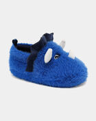 Toddler Boy Dinosaur Slippers - Blue, image 1 of 6 slides
