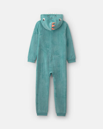 Boys Dinosaur Halloween Loose Fit 1-Piece Pyjama Costume - Green, 