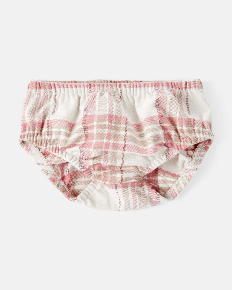 Baby Girl 2-Piece Print Cotton Long-Sleeve Dress Set - Plaid, image 5 of 6 slides