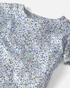 B&eacute;b&eacute; fille - Pyjamas 2 pi&egrave;ces en coton biologique &agrave; motif Pr&eacute; fleuri, image 2 sur 3 diapositives