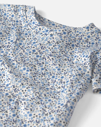 B&eacute;b&eacute; fille - Pyjamas 2 pi&egrave;ces en coton biologique &agrave; motif Pr&eacute; fleuri, 