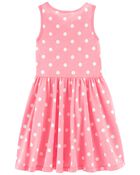Kid Polka Dot Jersey Dress, image 2 of 4 slides