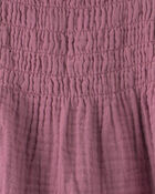 Toddler Girl Organic Cotton Smocked Gauze Dress, image 4 of 5 slides
