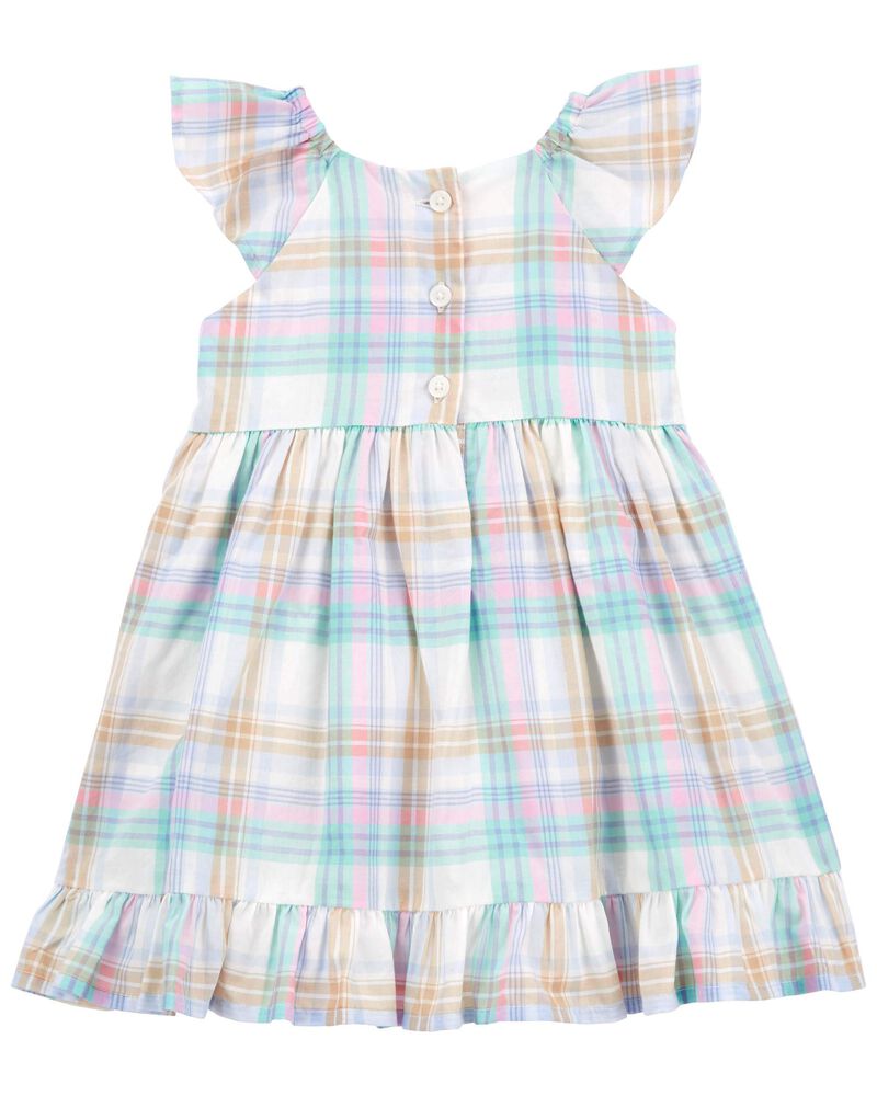 Multi Plaid Flutter Babydoll Dress | carters.com