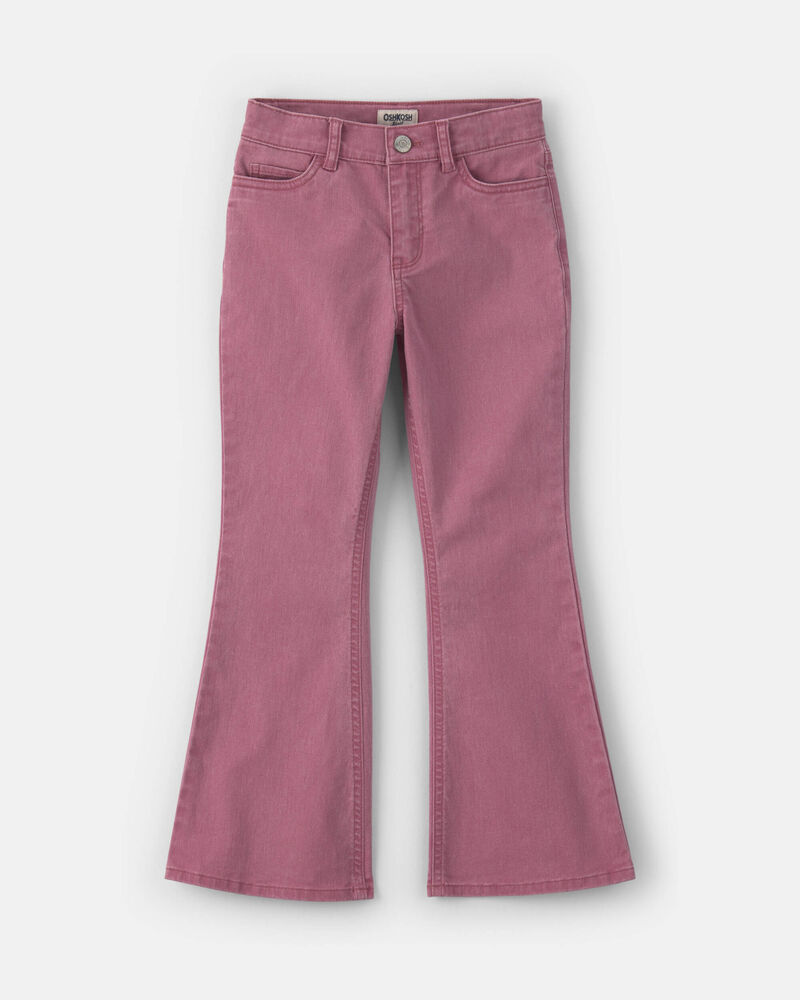 Filles - Pantalon &eacute;vas&eacute; en serg&eacute; &ndash; Mauve, image 1 sur 3 diapositives