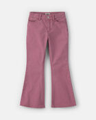 Filles - Pantalon &eacute;vas&eacute; en serg&eacute; &ndash; Mauve, image 1 sur 3 diapositives