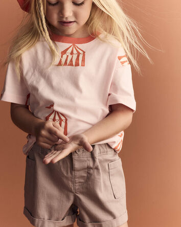 Toddler Girl Mom Short - Mauve, 