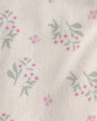 Baby Floral Plush Blanket - Purple/Cream, image 2 of 2 slides