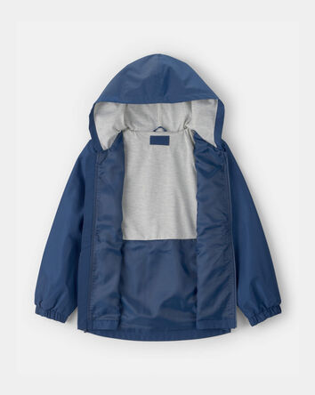 Boys Solid Rain Jacket- Blue , 